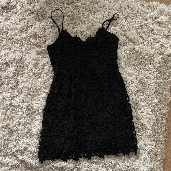 Blue Rain Dresses & Skirts - Blue Rain Black Lace Mini Dress